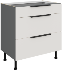 Donji ormarić Aria - bijela/antracit - 80 D 3S BB