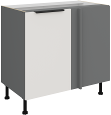 Donji ormarić Aria - bijela/antracit - 105 ND 1F BB