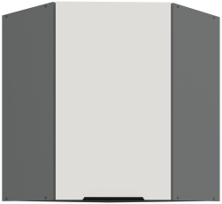 Gornji kutni ormar Aria - bijela/antracit - 60x60 GN-72 1F (45°)