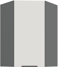 Gornji kutni ormarić Aria - bijela/antracit - 60x60 GN-90 1F (45°)