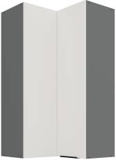 Gornji kutni ormarić Aria - bijela/antracit - 60x60 GN-108 2F (90°)