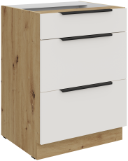 Donji ormarić Aria - bijela/artisan hrast - 60 D 3S BB
