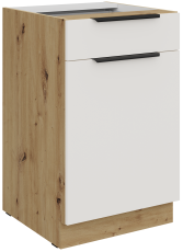 Donji ormarić Aria - bijela/artisan hrast - 50 D 1F 1S BB 