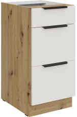 Donji ormarić Aria - bijeli/artisan hrast - 40 D 3S BB