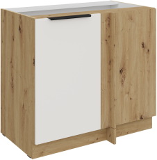 Donji ormarić Aria - bijela/artisan hrast - 105 ND 1F BB