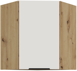 Gornji kutni ormarić Aria - bijela/artisan hrast - 60x60 GN-72 1F (45°)