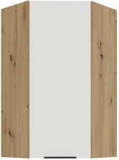Gornji kutni ormarić Aria - bijela/artisan hrast - 60x60 GN-108 1F (45°)