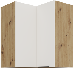 Gornji kutni ormarić Aria - bijela/artisan hrast - 60x60 GN-72 2F (90°)