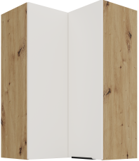 Gornji kutni ormar Aria - bijela/artisan hrast - 60x60 GN-90 2F (90°)