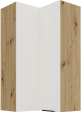 Gornji kutni ormarić Aria - bijela/artisan hrast - 60x60 GN-108 2F (90°)