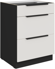 Donji ormarić Aria - bijela/crna - 60 D 3S BB 