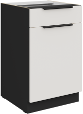 Donji ormarić Aria - bijela/crna - 50 D 1F 1S BB