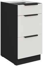 Donji ormarić Aria - bijela/crna - 40 D 3S BB