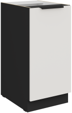 Donji ormarić Aria - bijela/crna - 40 D 1F BB