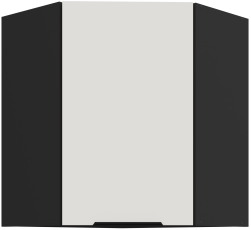 Gornji kutni ormarić Aria - bijela/crna - 60x60 GN-72 1F (45°)