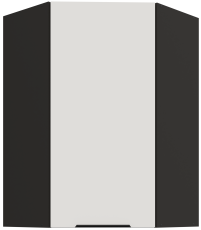 Gornji kutni ormar Aria - bijela/crna - 60x60 GN-90 1F (45°)