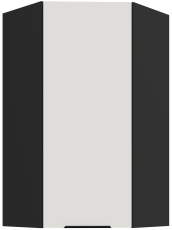 Gornji kutni ormarić Aria - bijela/crna - 60x60 GN-108 1F (45°)