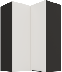 Gornji kutni ormar Aria - bijela/crna - 60x60 GN-90 2F (90°)