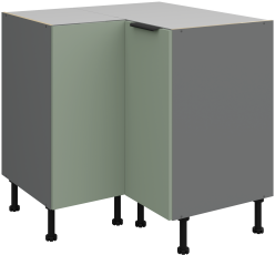 Donji kutni ormarić Aria - akvamarin/antracit - 90x90 DN 2F BB