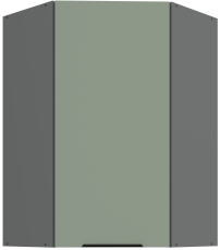 Gornji kutni ormar Aria - akvamarin/antracit - 60x60 GN-90 1F (45°)