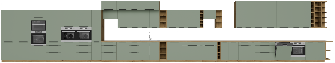 Stolarz Lempert - Donji ormarić Aria - akvamarin/artisan hrast - 15 D CARGO BB