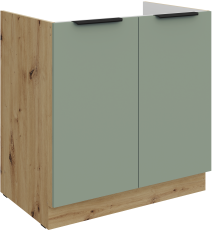 Donji ormarić Aria - akvamarin/artisan hrast - 80 ZL 2F BB