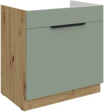 Donji ormarić Aria - akvamarin/artisan hrast - 80 ZL 1S BB
