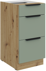 Donji ormarić Aria - akvamarin/artisan hrast - 40 D 3S BB