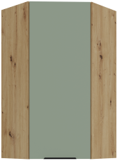 Gornji kutni ormar Aria - akvamarin/artisan hrast - 60x60 GN-108 1F (45°)