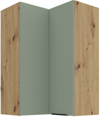 Gornji kutni ormar Aria - akvamarin/artisan hrast - 60x60 GN-90 2F (90°)