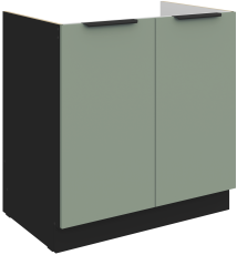 Donji ormarić Aria - akvamarin/crna - 80 ZL 2F BB