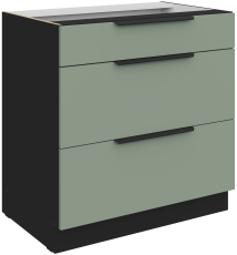 Donji ormarić Aria - akvamarin/crna - 80 D 3S BB