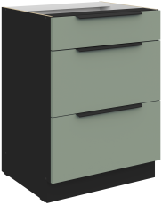 Donji ormarić Aria - akvamarin/crna - 60 D 3S BB