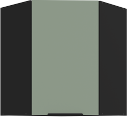 Gornji kutni ormarić Aria - akvamarin/crna - 60x60 GN-72 1F (45°)