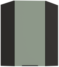 Gornji kutni ormarić Aria - akvamarin/crna - 60x60 GN-90 1F (45°)