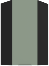 Gornji kutni ormar Aria - akvamarin/crna - 60x60 GN-108 1F (45°)