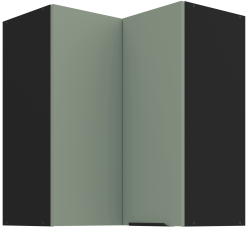 Gornji kutni ormar Aria - akvamarin/crna - 60x60 GN-72 2F (90°)