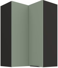 Gornji kutni ormarić Aria - akvamarin/crna - 60x60 GN-90 2F (90°)