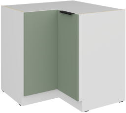 Donji kutni ormarić Aria - akvamarin/bijela - 90x90 DN 2F BB