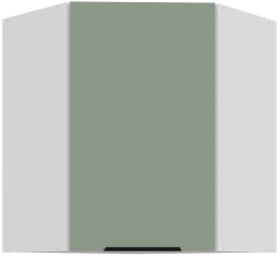 Gornji kutni ormarić Aria - akvamarin/bijela - 60x60 GN-72 1F (45°)