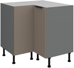 Donji kutni ormarić Aria - sandgrau/antracit - 90x90 DN 2F BB