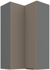 Gornji kutni ormar Aria - sandgrau/atnracit - 60x60 GN-108 2F (90°)
