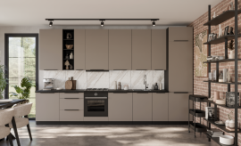 Kuhinjski sastav Aria - pješčano siva/crna