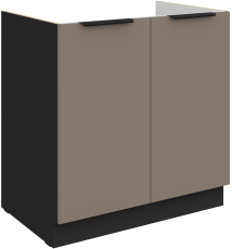 Donji ormarić Aria - sandgrau/crna - 80 ZL 2F BB