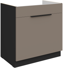 Donji ormarić Aria - pješčano siva/crna - 80 ZL 1S BB
