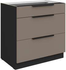 Donji ormarić Aria - sandgrau/crna - 80 D 3S BB