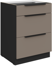 Donji ormarić Aria - sandgrau/crna - 60 D 3S BB