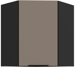 Gornji kutni ormar Aria - sandgrau/crna - 60x60 GN-72 1F (45°)