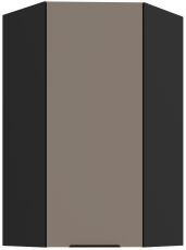 Gornji kutni ormar Aria - sandgrau/crna - 60x60 GN-108 1F (45°)