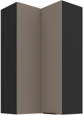 Gornji kutni ormar Aria - sandgrau/crna - 60x60 GN-108 2F (90°)